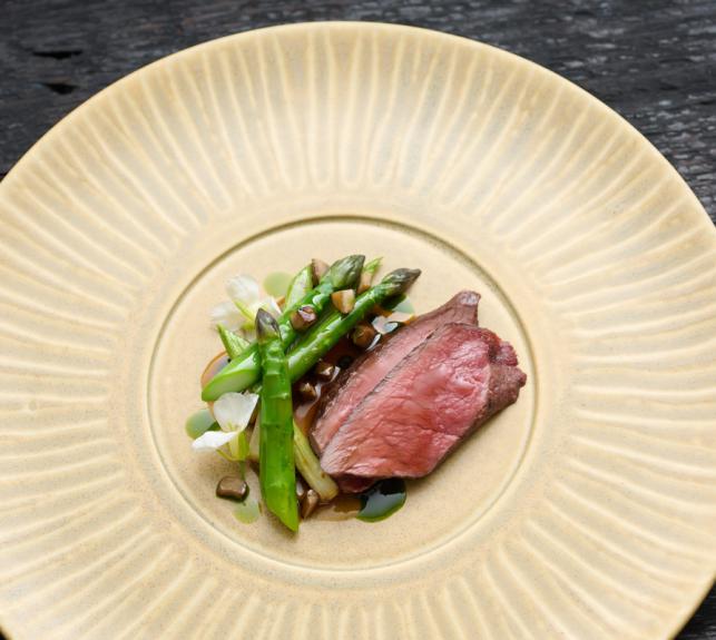 250820 Brae Wild shot fallow deer and black pearl mushrooms young garlic and asparagus landscape 1